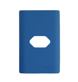 Placa p/ 1 Tomada Horizontal 4x2 - Novara Azul Fosco